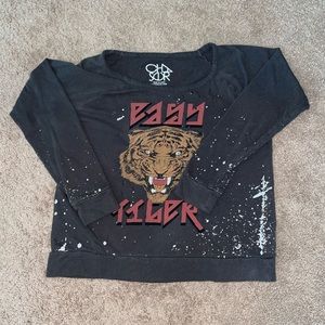 Chaser brand distressed Sweatshirt